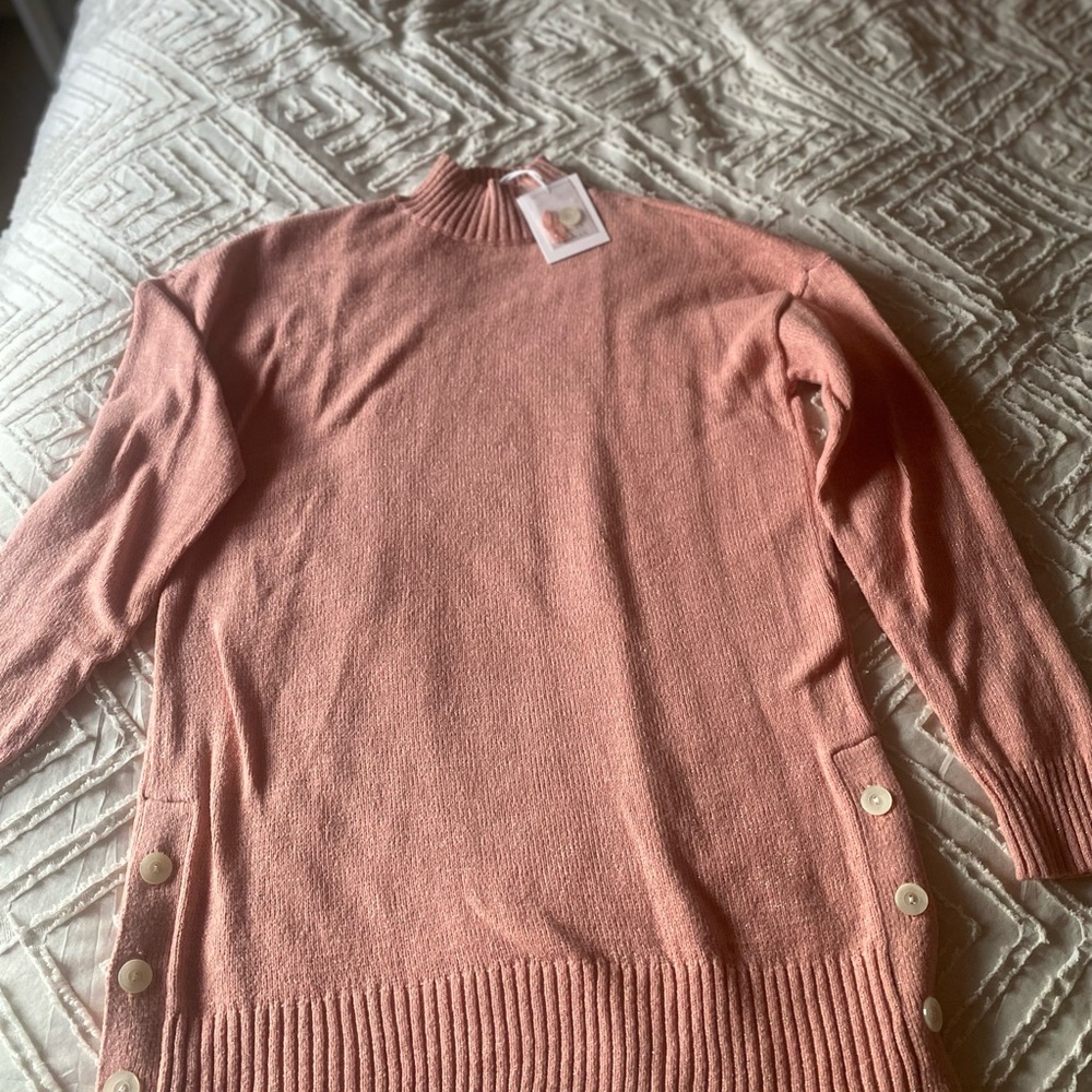 LC Lauren Conrad Dusty Rose Turtleneck Sweater